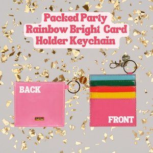 Packed Party Rainbow Bright Card Holder Keychain
